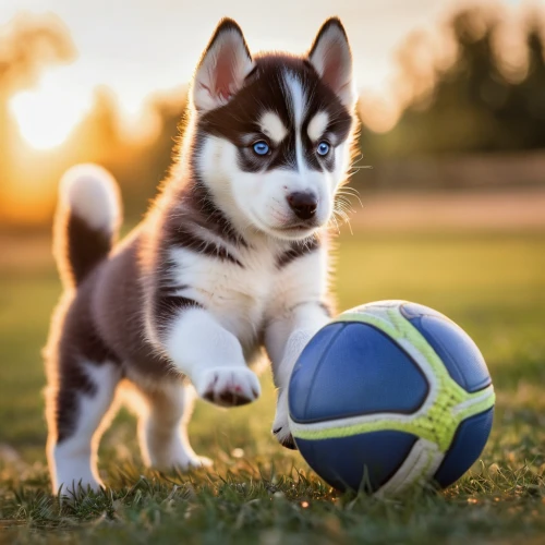 miniature siberian husky,alaskan klee kai,playing with ball,dog sports,siberian husky,soccer ball,footballer,swedish vallhund,huskies,swedish lapphund,husky mix,finnish lapphund,cute puppy,husky,pet vitamins & supplements,labrador husky,animal sports,malamute,playing football,cardigan welsh corgi,Photography,General,Natural