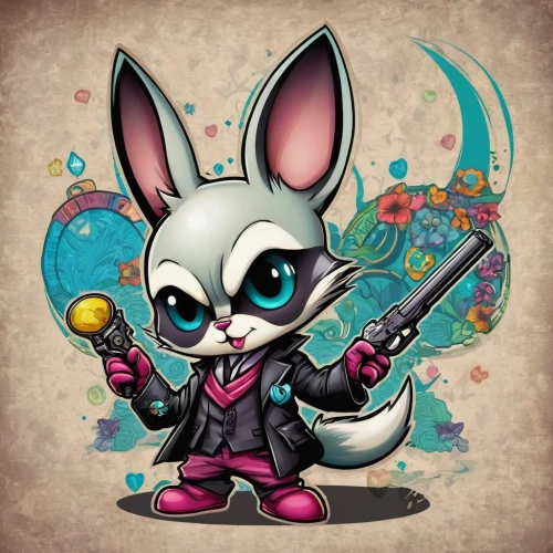 stitch,cute cartoon character,fairy tale character,jerboa,secret agent,rockabella,art bard,musical rodent,bombyx mori,rosa ' the fairy,jack rabbit,rosa 'the fairy,game illustration,disney character,suit of spades,easter theme,thumper,evil fairy,cute cartoon image,fairytale characters,Illustration,Abstract Fantasy,Abstract Fantasy 10