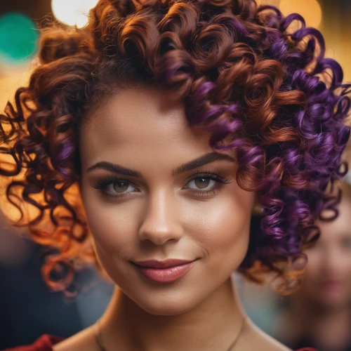 cg,artificial hair integrations,natural color,curls,purple,s-curl,afro-american,afroamerican,retro woman,eurasian,purple chrysanthemum,purple lilac,curly brunette,rosa curly,african-american,purple rizantém,trend color,curly,la violetta,curly hair,Photography,General,Cinematic