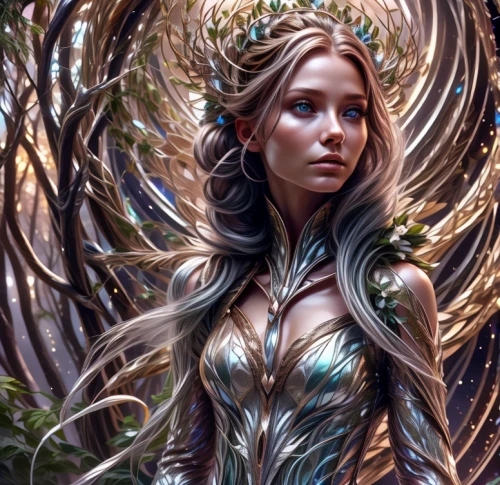 dryad,faery,faerie,fantasy art,fantasy portrait,the enchantress,elven,elven flower,fairy queen,fantasy woman,fantasy picture,heroic fantasy,blue enchantress,fae,celtic queen,sorceress,merfolk,elven forest,katniss,laurel wreath