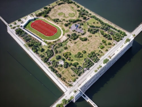 soccer-specific stadium,soccer field,football stadium,athletic field,football field,football pitch,artificial island,baseball diamond,artificial turf,baseball field,sport venue,baseball stadium,stadium,stadium falcon,sports ground,riverside park,military fort,danube lock,very large floating structure,helipad