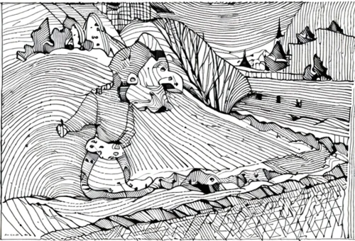 the pied piper of hamelin,hand-drawn illustration,pinocchio,book illustration,hare trail,cd cover,gnome skiing,the wolf pit,pit cave,cover,camera illustration,line-art,gnome ice skating,mono-line line art,mine shaft,excavation,orienteering,coloring page,fox and hare,caving,Design Sketch,Design Sketch,None