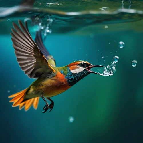 diving bird,mandarin duck water bird,kingfisher,aquatic bird,rufous,common kingfisher,rufous hummingbird,bird illustration,mandarin duck,male rufous hummingbird,water bird,bird in flight,sea bird,broadbill,ruddy duck,schwimmvogel,water fowl,migratory bird,mandarin ducks,teal and orange,Photography,General,Fantasy