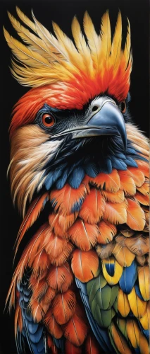 bird painting,scarlet macaw,colorful birds,coucal,african eagle,bearded vulture,macaw hyacinth,couple macaw,caique,golden pheasant,beak feathers,macaw,phoenix rooster,macaws of south america,rosella,bird of paradise,kookaburra,guacamaya,oil painting on canvas,macaws,Illustration,Realistic Fantasy,Realistic Fantasy 10
