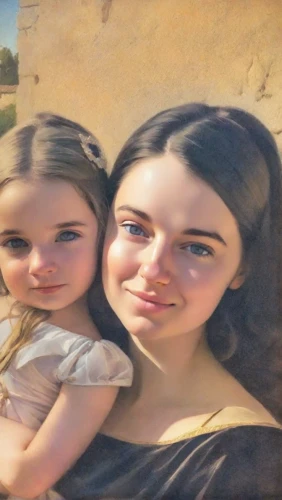 mom and daughter,mother and daughter,two girls,pictures of the children,children girls,sisters,little girl and mother,angels,photo effect,3d albhabet,young women,family photos,the girl's face,aubrietien,cgi,photos of children,image editing,rome 2,ovoo,jordanian