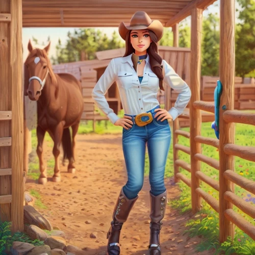 cowgirl,equestrian,cowgirls,horsemanship,horse trainer,countrygirl,equestrianism,warm-blooded mare,quarterhorse,equestrian sport,riding lessons,horseback riding,barrel racing,western riding,horse herder,horse tack,country style,country-western dance,cowboy boots,equitation,Common,Common,Cartoon