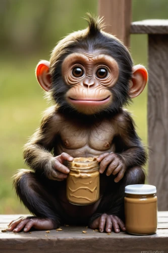 baby monkey,marmoset,tufted capuchin,monkey,chimpanzee,capuchin,common chimpanzee,bonobo,tea zen,cheeky monkey,primate,japan macaque,bongo drum,monkeys band,coffee break,taho,crab-eating macaque,barbary monkey,drinking coffee,the monkey,Conceptual Art,Fantasy,Fantasy 09