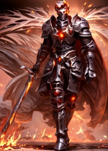 molten,magma,iron mask hero,cleanup,fire background,heroic fantasy,crusader,armored,fantasy warrior,dane axe,wall,paladin,dodge warlock,massively multiplayer online role-playing game,bronze horseman,archangel,inferno,knight armor,centurion,pillar of fire