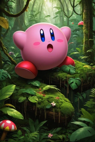 kirby,forest mushroom,toadstool,pixaba,knuffig,mushroom landscape,mushroom type,aaa,mushroom island,forest animal,toadstools,game art,cartoon video game background,forest background,mushroom,forest floor,wall,toad,forest fish,png image,Conceptual Art,Fantasy,Fantasy 09