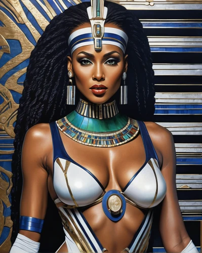 cleopatra,ancient egyptian girl,pharaonic,pharaoh,ancient egyptian,nile,tutankhamun,ancient egypt,karnak,egyptian,tutankhamen,pharaohs,king tut,horus,ankh,goddess of justice,warrior woman,sphinx pinastri,artemisia,african american woman,Illustration,Realistic Fantasy,Realistic Fantasy 21