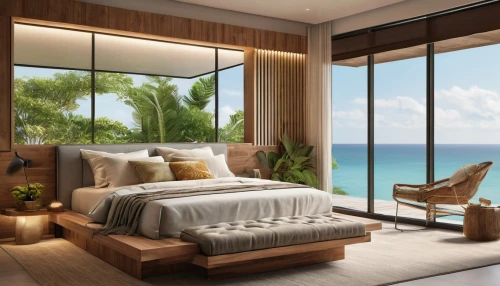 window with sea view,ocean view,luxury home interior,window treatment,seaside view,modern room,contemporary decor,uluwatu,bedroom window,interior modern design,modern decor,room divider,great room,3d rendering,luxury property,sleeping room,sandpiper bay,guest room,tropical house,sea view,Photography,General,Natural