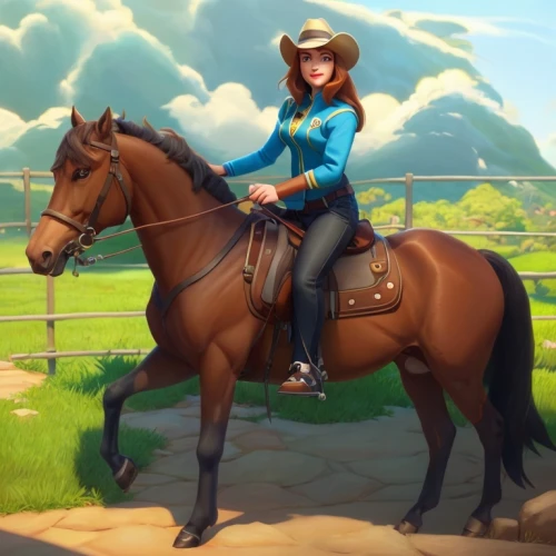 western riding,cowgirl,equestrian,equestrianism,dream horse,horseback,horse looks,horse trainer,weehl horse,warm-blooded mare,countrygirl,cowboy,horsemanship,heidi country,rodeo,cowgirls,horseback riding,brown horse,girl pony,western,Common,Common,Cartoon
