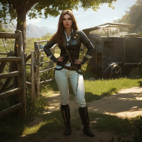 ranger,cowgirl,farm girl,witcher,boots turned backwards,leather boots,farm set,huntress,country dress,women's boots,countrygirl,croft,artemisia,renegade,white boots,nomad,lara,sheriff,boots,veronica,Common,Common,Game