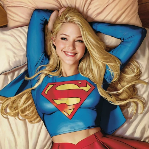super heroine,super woman,wonder,lying down,superman,girl in bed,comic-con,blonde woman,superman logo,superhero,laying down,super,woman laying down,lasso,joy,smiling,wonderwoman,blond girl,goddess of justice,super hero,Illustration,American Style,American Style 08
