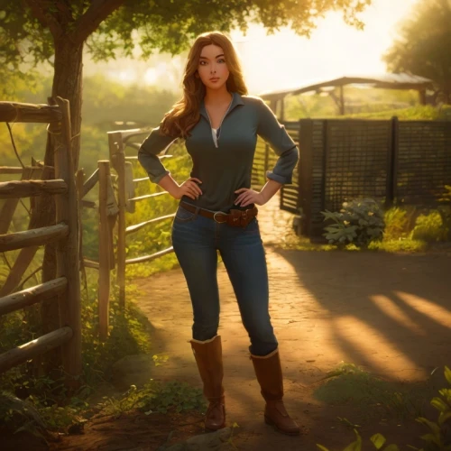 farm girl,cowgirl,countrygirl,farmer,farm set,captain marvel,overalls,cowboy boots,avenger,super heroine,farmer in the woods,clove,girl in overalls,mary jane,heidi country,country style,barnyard,sheriff,cowgirls,country dress,Game&Anime,Pixar 3D,Pixar 3D