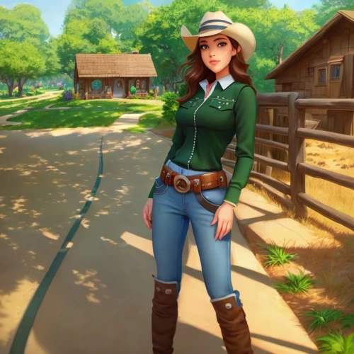 countrygirl,farm girl,park ranger,cowgirl,farm set,country style,heidi country,country dress,farm pack,american frontier,country-western dance,cowgirls,sheriff,horse trainer,farmer in the woods,farm background,farmer,western,cheyenne,ranch,Common,Common,Cartoon