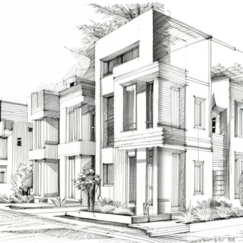 house drawing,houses clipart,townhouses,build by mirza golam pir,architect plan,kirrarchitecture,residential house,new housing development,street plan,residential,3d rendering,garden elevation,prefabricated buildings,house with caryatids,modern architecture,arhitecture,residences,housebuilding,floorplan home,archidaily,Design Sketch,Design Sketch,Pencil Line Art