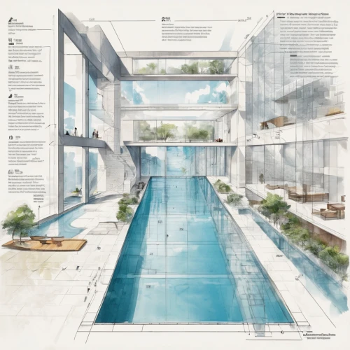 architect plan,aqua studio,archidaily,swimming pool,kirrarchitecture,water wall,infinity swimming pool,glass facade,garden design sydney,glass facades,water cube,asian architecture,japanese architecture,modern architecture,glass wall,futuristic architecture,thermae,arq,3d rendering,architecture,Unique,Design,Infographics