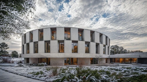 winter house,palo alto,snowhotel,ludwig erhard haus,performing arts center,modern architecture,cube house,berlin center,guggenheim museum,music conservatory,snow house,modern house,snow ring,contemporary,mid century modern,knight house,snow roof,kirrarchitecture,winter garden,flock house,Architecture,Commercial Building,Modern,Organic Modernism 1