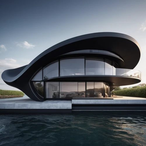 futuristic architecture,house by the water,dunes house,modern architecture,house of the sea,luxury property,modern house,futuristic art museum,floating island,luxury home,infinity swimming pool,house with lake,pool house,cube house,cubic house,arhitecture,houseboat,jewelry（architecture）,aqua studio,floating huts,Photography,General,Natural