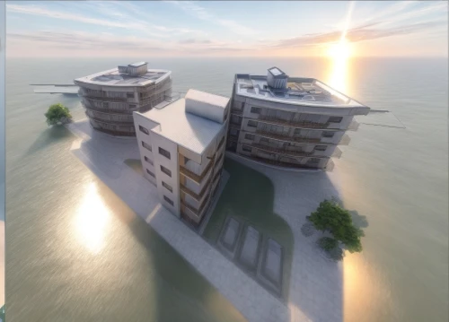 3d rendering,floating islands,cube stilt houses,render,3d rendered,sky apartment,3d render,concrete ship,artificial island,floating island,sky space concept,development concept,artificial islands,rendering,maiden's tower views,very large floating structure,mamaia,appartment building,stilt houses,flying island,Common,Common,Natural