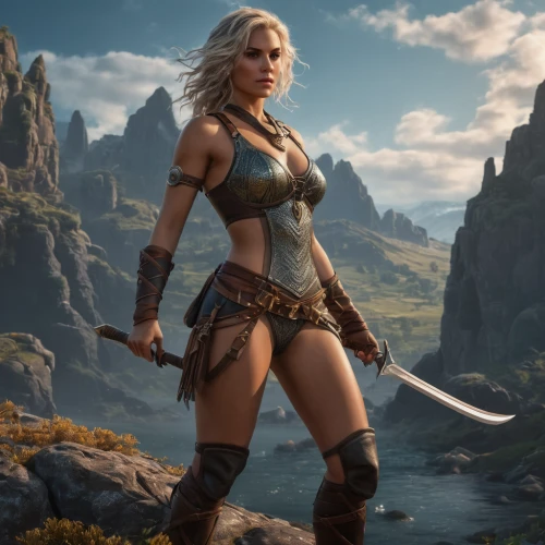female warrior,warrior woman,massively multiplayer online role-playing game,celtic queen,fantasy woman,heroic fantasy,witcher,fantasy warrior,huntress,dark elf,full hd wallpaper,barbarian,tiber riven,monsoon banner,wind warrior,game art,sorceress,male elf,norse,warrior pose,Photography,General,Fantasy