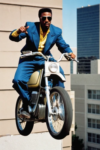 stunt,motor-bike,biker,motorcycle racer,60's icon,stunt performer,motorcyclist,dirtbike,motorcycling,simson,70's icon,motorcycle,two-wheels,a black man on a suit,motorcycles,motorcycle accessories,motorbike,moped,the style of the 80-ies,street stunts,Conceptual Art,Fantasy,Fantasy 09