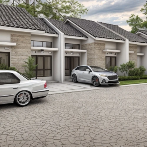 driveway,3d rendering,ssangyong istana,render,bendemeer estates,residential house,underground garage,modern house,suburban,luxury home,residential,family home,townhouses,garage,garage door,floorplan home,luxury property,new housing development,audi ur-s4 / ur-s6,large home,Common,Common,Natural