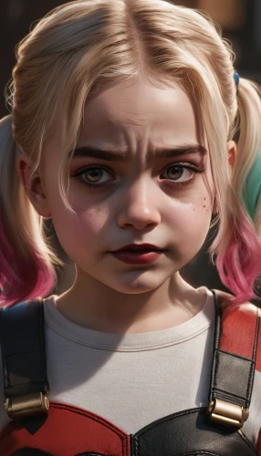 harley quinn,harley,piper,child crying,elf,worried girl,doll's facial features,unhappy child,the girl's face,marina,her,olallieberry,vada,nora,io,main character,barb,cgi,she,cute cartoon character