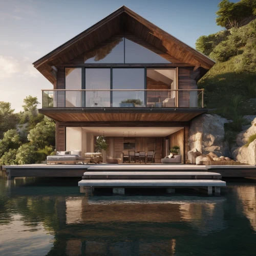 house by the water,luxury property,house with lake,luxury home,dunes house,pool house,modern house,boat house,holiday villa,3d rendering,render,beautiful home,summer house,house in the mountains,floating huts,chalet,crib,luxury real estate,houseboat,boathouse,Photography,General,Natural