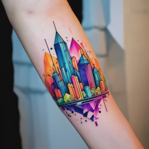 colorful city,basil's cathedral,colourful pencils,city skyline,cityscape,saint basil's cathedral,city cities,cities,fantasy city,metropolises,new york skyline,forearm,city,manhattan skyline,city blocks,sky city,big city,skyscraper town,skyline,tattoo,Unique,3D,Low Poly