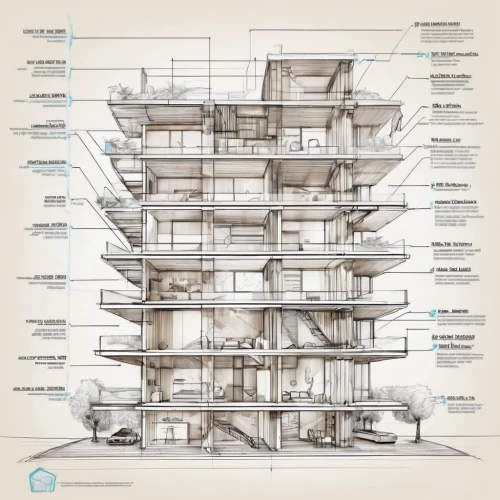 architect plan,kirrarchitecture,multi-story structure,residential tower,cubic house,balconies,building structure,archidaily,building honeycomb,house drawing,blueprints,architecture,multi-storey,scaffold,facade insulation,condominium,wireframe graphics,high-rise building,architect,modern architecture,Unique,Design,Infographics