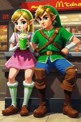 link,elves,nintendo,videogames,game characters,subway,elf on a shelf,pizzeria,kids' meal,link outreach,luigi,super mario brothers,wedding soup,halloween costumes,game arc,a sandwich,star kitchen,mario bros,order pizza,m m's,Conceptual Art,Fantasy,Fantasy 09