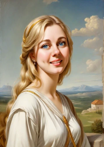 portrait of christi,portrait of a girl,angel moroni,girl with bread-and-butter,rapunzel,romantic portrait,bouguereau,young woman,portrait of a woman,artist portrait,young girl,church painting,woman holding pie,blonde woman,girl with cloth,girl portrait,girl in a historic way,portrait background,emile vernon,child portrait