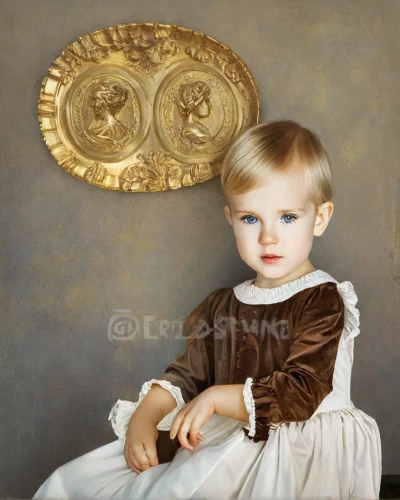 child portrait,girl with cereal bowl,girl with bread-and-butter,oil painting on canvas,oil painting,custom portrait,mystical portrait of a girl,girl with cloth,gothic portrait,portrait of christi,portrait of a girl,gilding,child's frame,artistic portrait,young girl,baroque angel,portrait background,mary-gold,gold stucco frame,child with a book