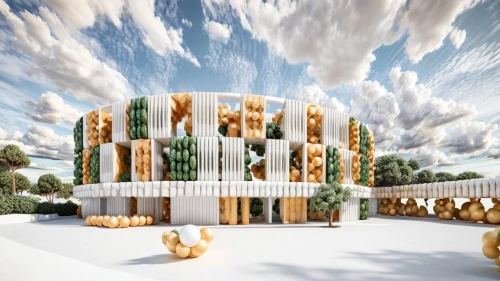 cube stilt houses,eco hotel,building honeycomb,archidaily,timber house,cubic house,eco-construction,wooden facade,honeycomb structure,crown render,bee hive,wooden cubes,render,school design,cube house,chrysanthemum exhibition,solar cell base,cheese factory,3d bicoin,shipping containers