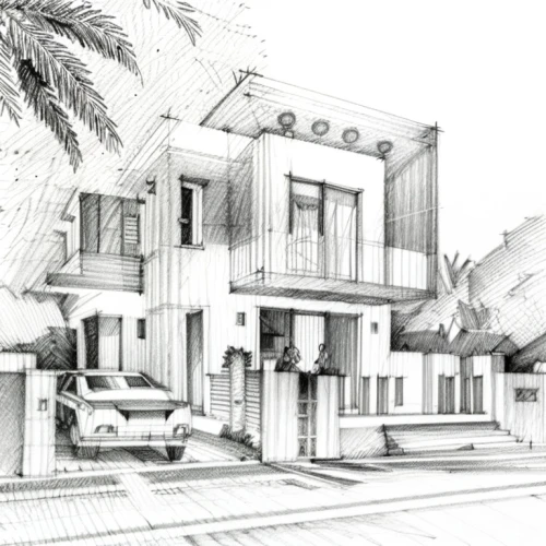 house drawing,residential house,modern house,3d rendering,residential,holiday villa,modern architecture,villa,architect plan,kirrarchitecture,houses clipart,floorplan home,residential area,suburban,two story house,garden elevation,eco-construction,street plan,house floorplan,contemporary,Design Sketch,Design Sketch,Pencil Line Art