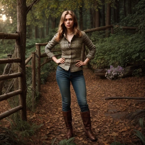 farmer in the woods,in the forest,countrygirl,woodland,biologist,lori,virginia,farm girl,the woods,autumn photo session,spruce shoot,hazel,perched on a log,forest walk,melissa,knee-high boot,country dress,cowgirl,female model,ballerina in the woods,Common,Common,Film