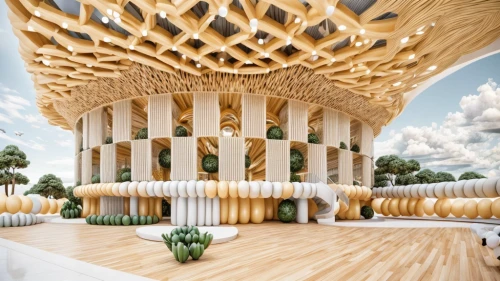 insect house,wooden construction,timber house,bee house,wood structure,building honeycomb,honeycomb structure,eco-construction,eco hotel,wooden sauna,archidaily,bamboo curtain,wooden facade,wood doghouse,bee hive,made of wood,tree house hotel,tree house,cubic house,mushroom landscape
