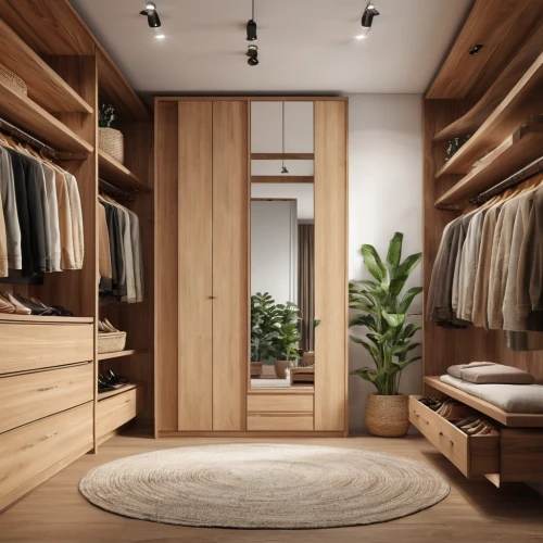 walk-in closet,wardrobe,closet,room divider,modern room,storage cabinet,armoire,one-room,modern style,hallway space,loft,sliding door,cabinetry,cupboard,wooden sauna,dresser,shelving,women's closet,modern decor,wood wool,Photography,General,Natural