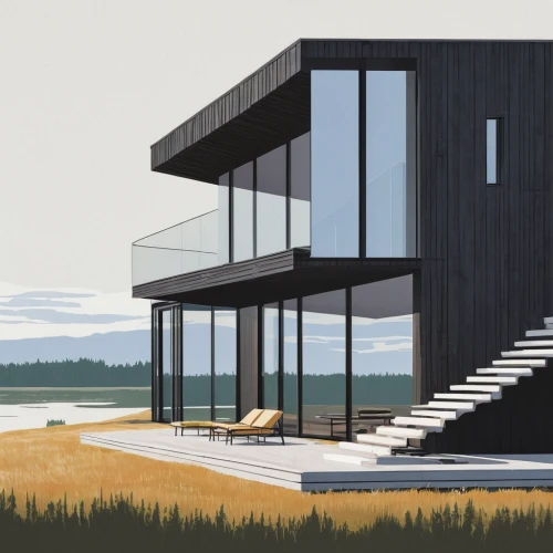 dunes house,cubic house,inverted cottage,timber house,modern house,modern architecture,house drawing,frame house,danish house,holiday home,mirror house,summer house,archidaily,mid century house,cube house,wooden house,beach house,eco-construction,residential house,house shape,Illustration,Vector,Vector 03