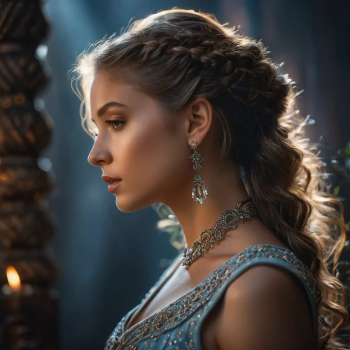 princess' earring,elsa,celtic queen,earrings,braid,cinderella,enchanting,rapunzel,diadem,half profile,earring,accolade,a princess,bridal jewelry,semi-profile,games of light,full hd wallpaper,white rose snow queen,elven,jewelry,Photography,General,Fantasy