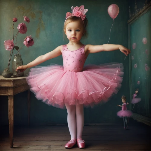 ballerina girl,little ballerina,little girl ballet,ballet tutu,little girl in pink dress,ballet dancer,girl ballet,ballerina,little girl fairy,little girl with balloons,little girl twirling,ballet master,ballet,child fairy,ballet shoes,ballet pose,pink shoes,pink ribbon,little girl dresses,tulle,Illustration,Abstract Fantasy,Abstract Fantasy 01