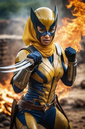 wolverine,xmen,x-men,x men,sprint woman,wasp,bumblebee,kryptarum-the bumble bee,super heroine,nova,cosplay image,firestar,fierce,digital compositing,awesome arrow,marvel of peru,captain marvel,power icon,thundercat,hornet,Photography,General,Cinematic