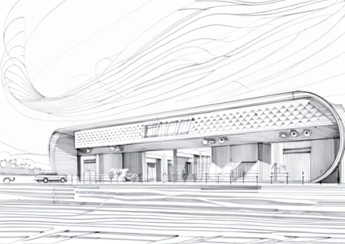 subway station,transport hub,bus station,metro station,bus shelters,train station,station,railroad station,busstop,futuristic architecture,the train station,filling station,gas-station,central station,bus garage,subway system,futuristic art museum,archidaily,airport terminal,school design,Design Sketch,Design Sketch,Hand-drawn Line Art