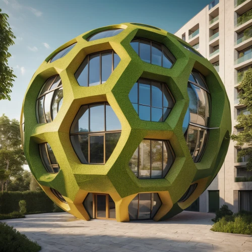 building honeycomb,cubic house,honeycomb structure,ball cube,dodecahedron,hexagonal,solar cell base,cube house,hexagons,bee-dome,glass sphere,hexagon,cube stilt houses,3d rendering,eco-construction,futuristic architecture,geometric style,hex,lattice windows,spheres,Photography,General,Natural