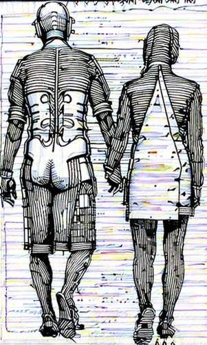 man and woman,human anatomy,costume design,police uniforms,sailors,couple - relationship,couple,man and wife,épée,two people,fencing,hand in hand,pair,anatomy,on each other,as a couple,protective clothing,girdle,hand-drawn illustration,backbone,Design Sketch,Design Sketch,None