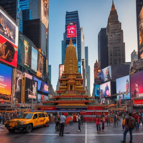 time square,times square,newyork,new york city,new york,golden buddha,theravada buddhism,electronic signage,new york streets,somtum,radio city music hall,big apple,ny,big buddha,buddhists,buddhists monks,new york taxi,hudson yards,nyc,buddhist,Photography,General,Natural