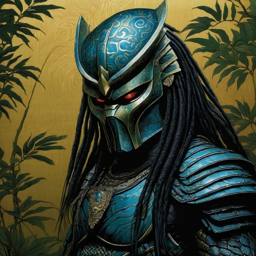 yi sun sin,samurai,alien warrior,predator,avatar,horus,wild emperor,warlord,samurai fighter,turtle ship,shamanic,goki,fantasy art,high priest,rastaman,ninjago,warrior woman,shiva,emperor snake,fantasy portrait,Illustration,Realistic Fantasy,Realistic Fantasy 08