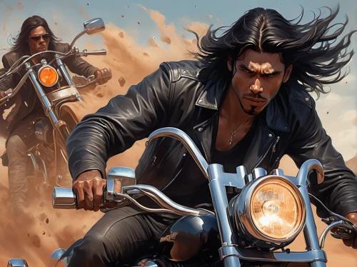 biker,bullet ride,motorcycles,mad max,motorcycling,sci fiction illustration,motorbike,renegade,ride out,heroic fantasy,skull racing,motorcycle,motorcyclist,game illustration,heavy motorcycle,ride,crossing the highway,motorcycle tour,sand road,western riding,Conceptual Art,Fantasy,Fantasy 01